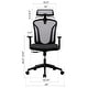 preview thumbnail 20 of 40, Ergonomic Mesh Executive Chair Home Office Chair with Lumbar Support, Headrest