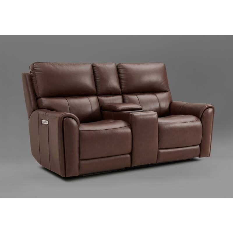 76'' W Top Grain Leather Triple Power Loveseats with Wireless charge & Zero Gravity