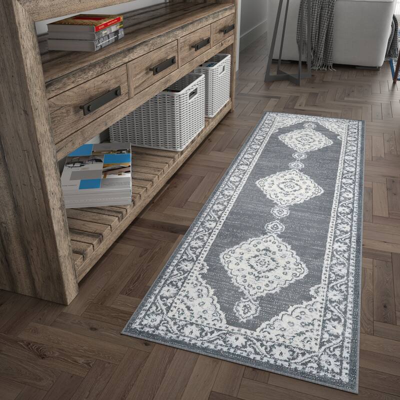 Carrington Shabby Chic Medallion Indoor Area Rug