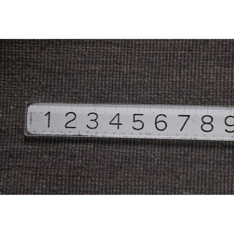 Gray Gabbeh Modern Runner Rug Handmade Wool Carpet - 2'9"x 9'7"