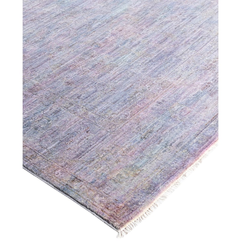 Overdyed One-of-a-Kind Hand-Knotted Area Rug - Blue - 4' 1" x 5' 8"