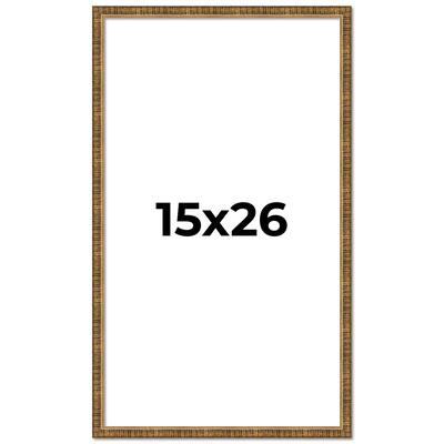 15x26 Frame Gold Kingsley Distressed Solid Wood Picture Frame Width