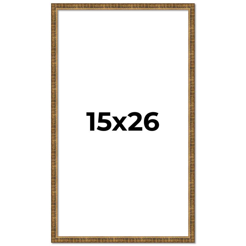 15x26 Frame Gold Solid Wood Picture Frame - Complete Modern Photo