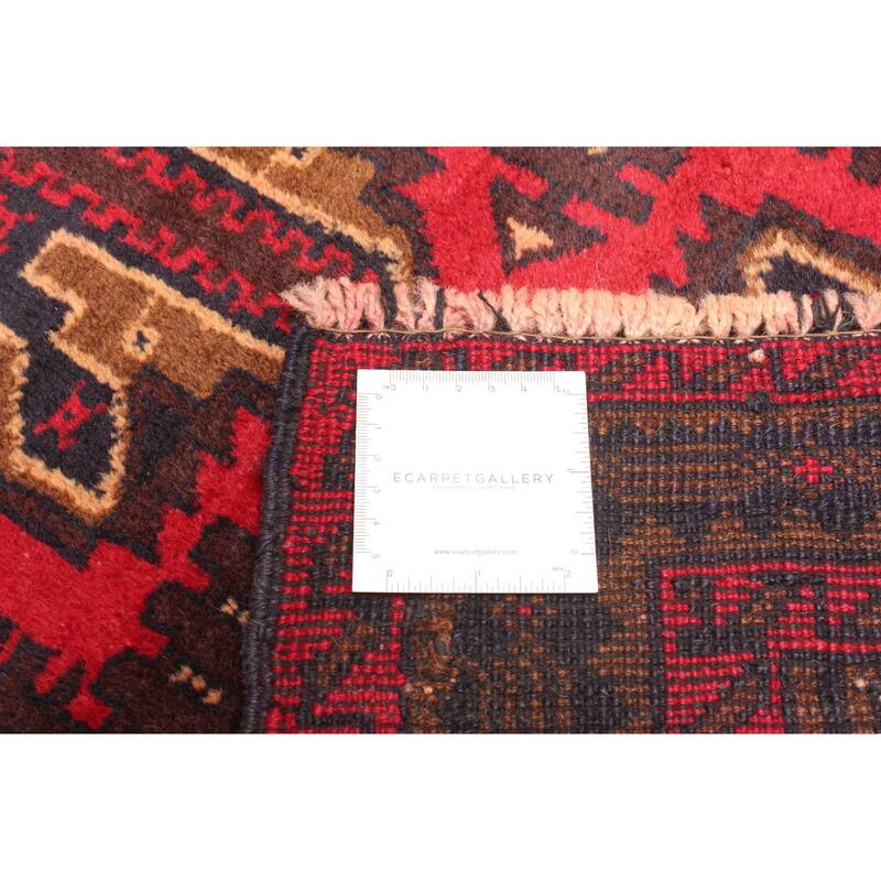ECARPETGALLERY Hand-knotted Teimani Red Wool Rug - 3'9 x 6'6
