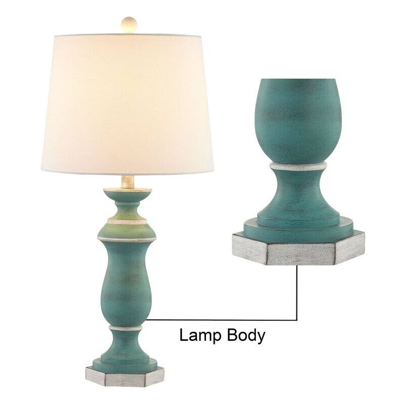 27" Resin Bedside Table Lamp (Set of 2)