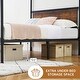 preview thumbnail 3 of 5, Four-Poster Queen Size Canopy Bed Frame with 2 Storage Drawers