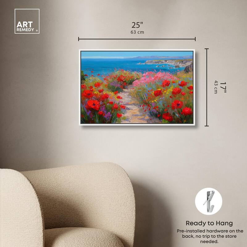 Ocean View Bloom I Canvas by Art Remedy