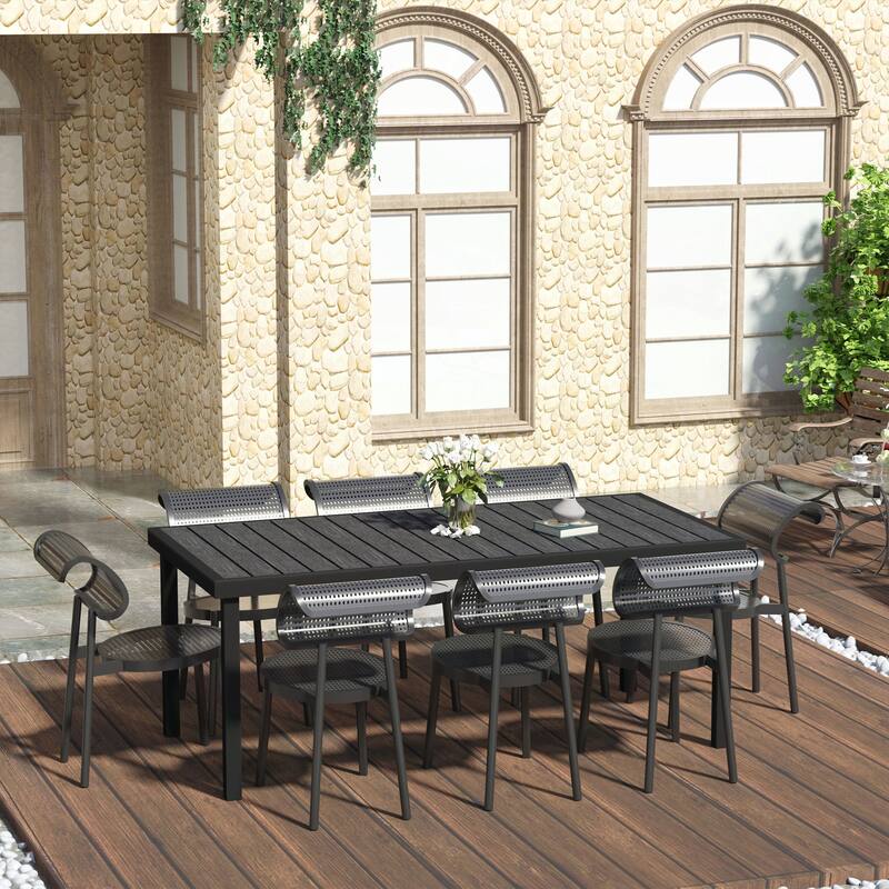 Outsunny Outdoor Dining Table for 8 People,without chairs