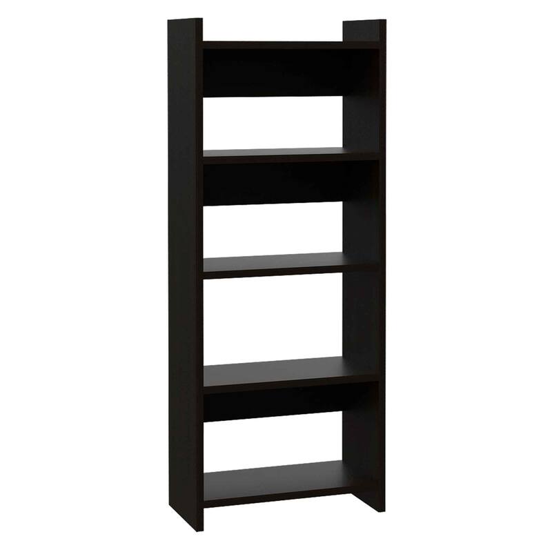 Modern 42 Inch Black Computer Desk and Bookshelf Set with Drawer - 31.50" x 15.87" x 29.82"