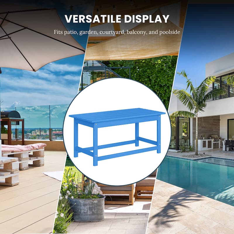 Laguna Hdpe All Weather Outdoor Patio Rectangular Coffee Table