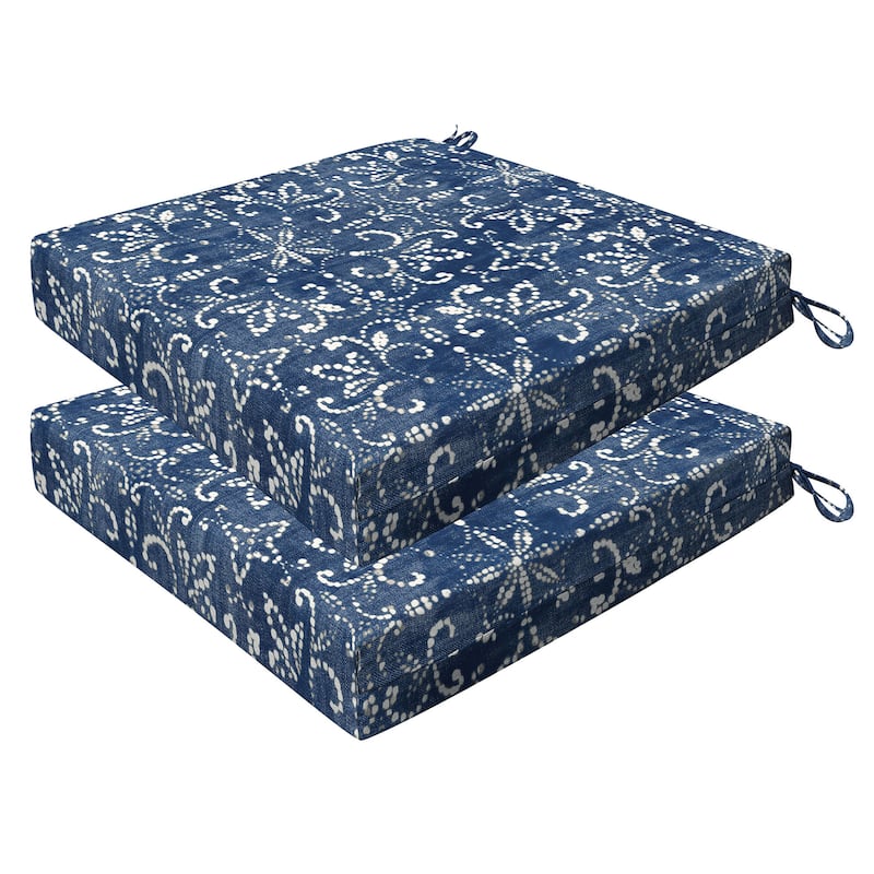 Outdoor Premium Dining Seat Cushion (2-Pack) - 20" wide x 20" deep x 4" thick