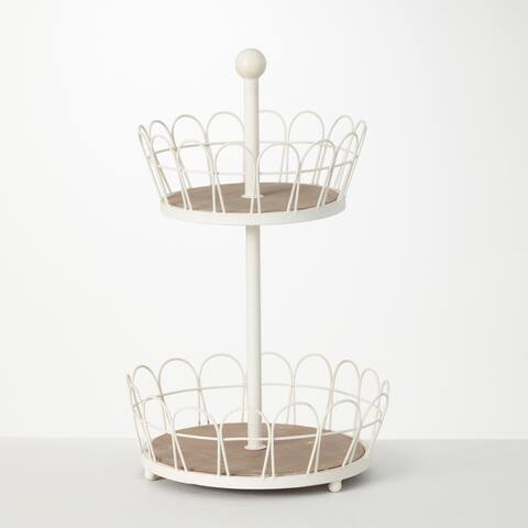 Sullivans Two-Tiered Countertop Basket