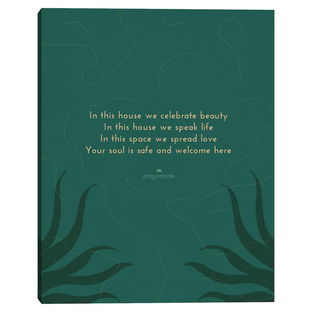 In This House by Princella Canvas Art Print