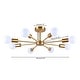 preview thumbnail 11 of 71, Modern Vintage Glam Metal Sputnik Semi - Flush Mount Ceiling Light