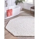 preview thumbnail 6 of 25, Shag Laurian Collection Area Rug Snow White - 4'x4' Octagon