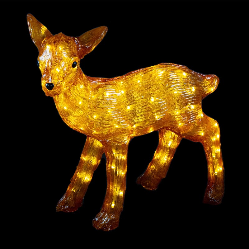 LED Lighted Commercial Grade Acrylic Reindeer Christmas Display Decoration