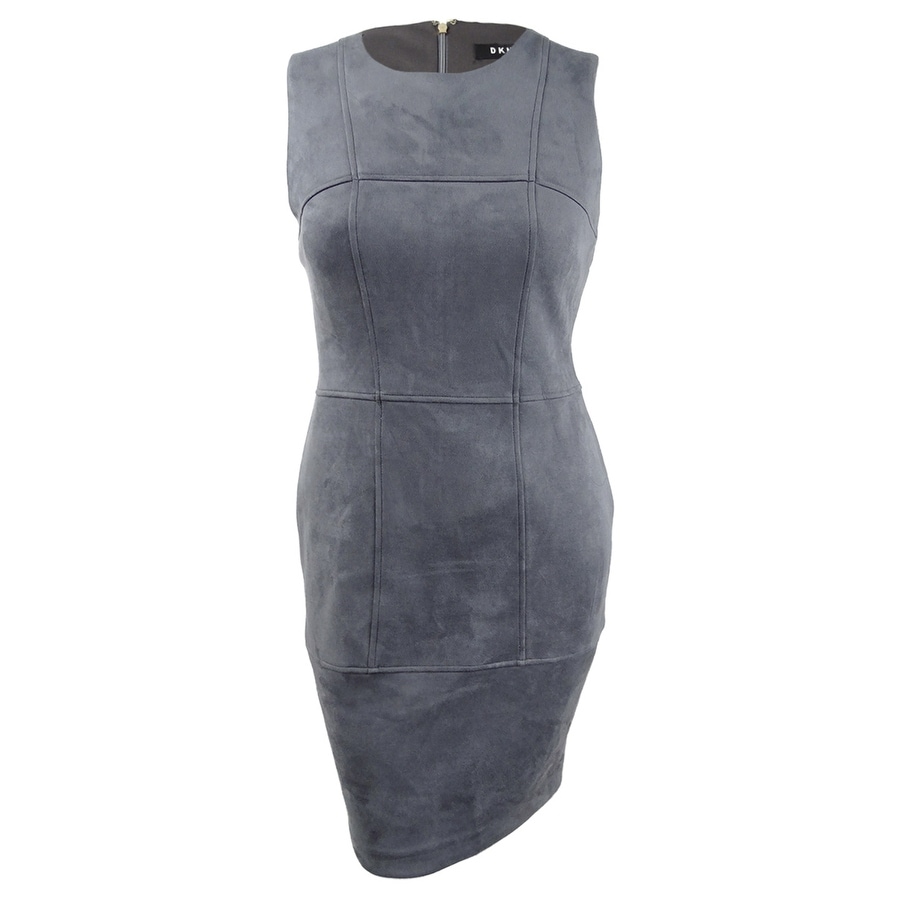 suede sheath dress