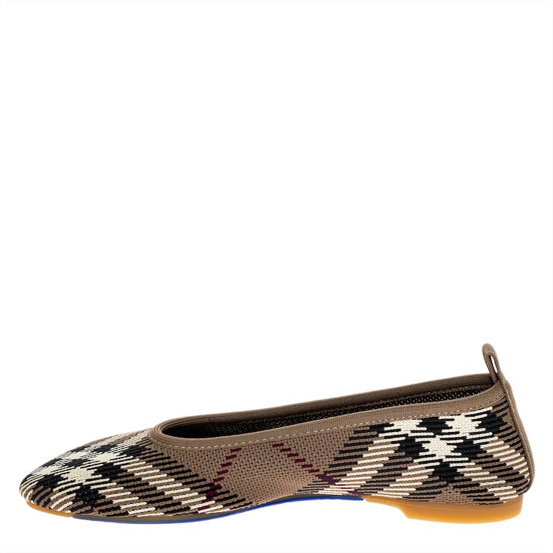 Burberry Check Knit Baby Ballerina Flats