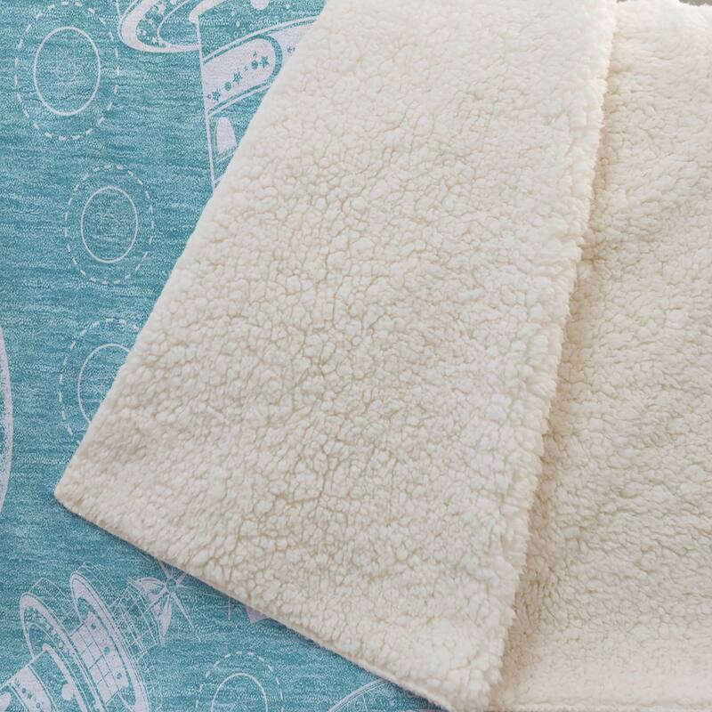 Premium Machine Washable ASB154 Coastal Lighthouse Sherpa Throw Blanket
