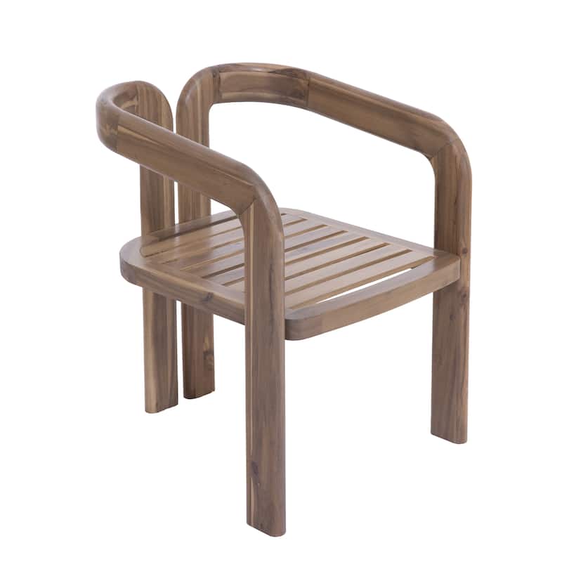 Christopher Knight Home - Country Acacia Wood 7-Piece Outdoor Dining Set with Cushions, Natural and Teak Finish Patio Table