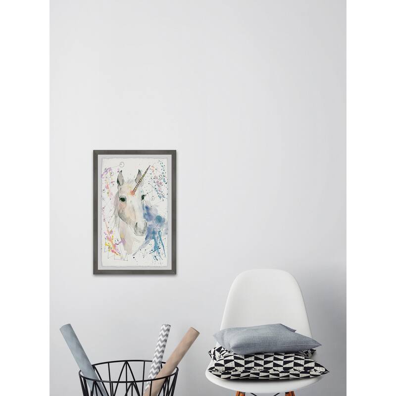 Fantasy Unicorn Framed Wall Art, Elegant Home Touch - Sophisticated Artwork for Refined Décor