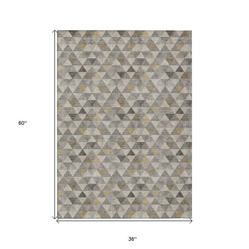 HomeRoots Geometric Transitional Rectangle Outdoor Rug