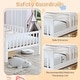 preview thumbnail 8 of 34, Twin Size Bed with Headboard Storage Rack, Two Under-Bed Drawers, Three-Side Guardrails for Safety and Security,White