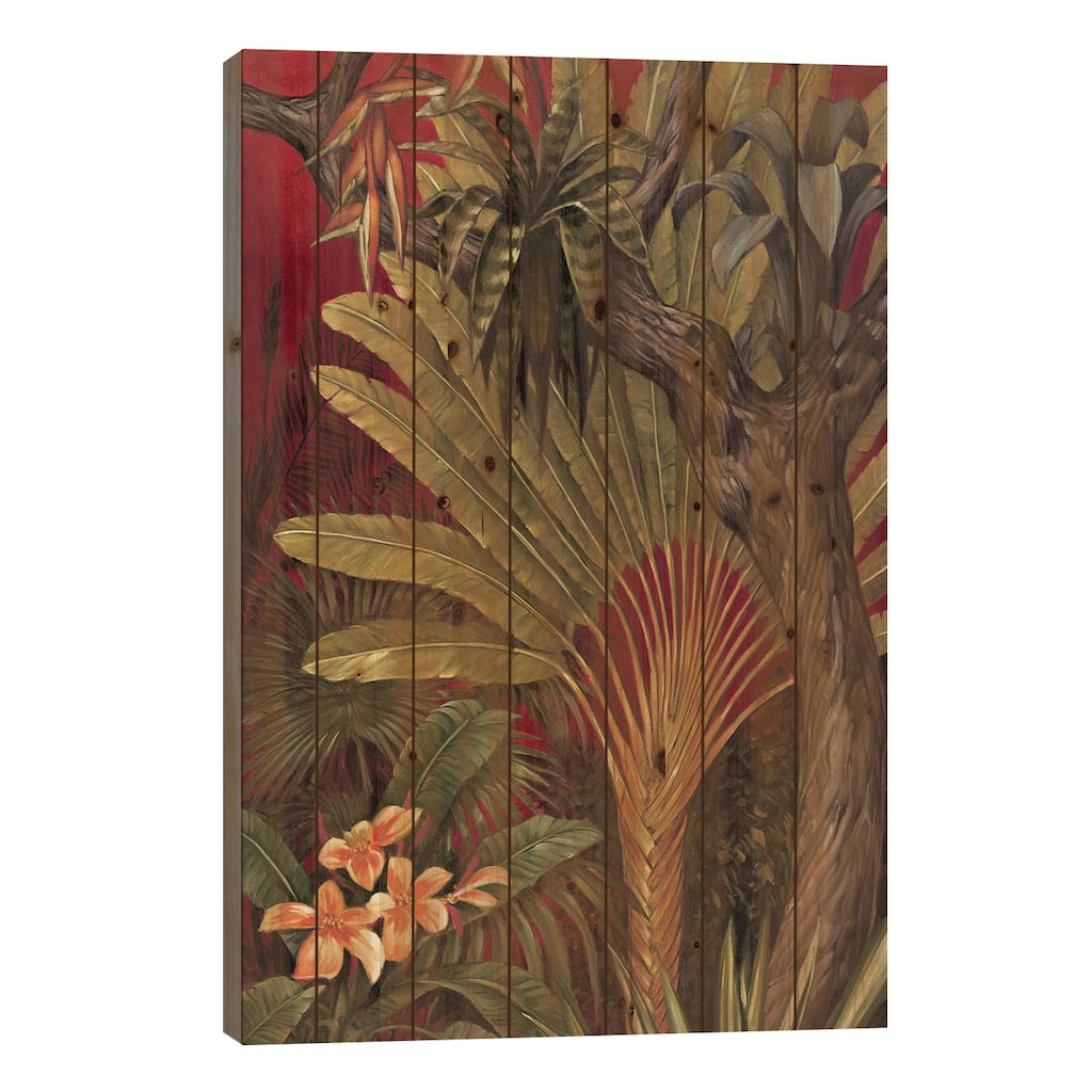 Bali Garden II Print On Wood by Rodolfo Jimenez - Multi-Color
