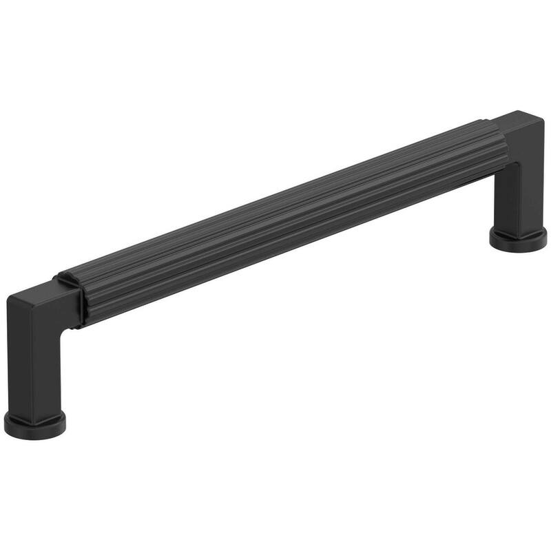 Amerock BP37645 Ballard 6-5/16" Center to Center Fluted Handle Cabinet - Matte Black