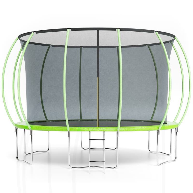 10/12/14/16 FT Outdoor Trampoline Bounce Combo W/Closure Net