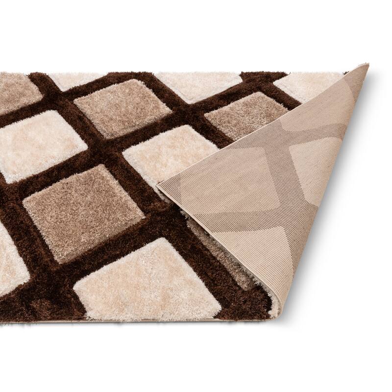 Well Woven San Francisco Posh Geometric Shag Area Rug