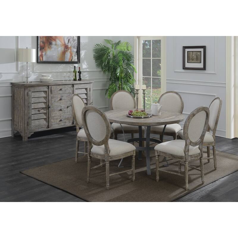 Ludin Taupe Louvred Door Buffet