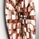 preview thumbnail 3 of 7, Designart 'Reflective Checkered Cube' Oversized Modern Wall CLock