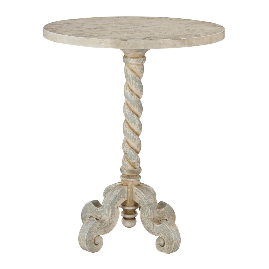 Izzy Resin End Table, Antique White
