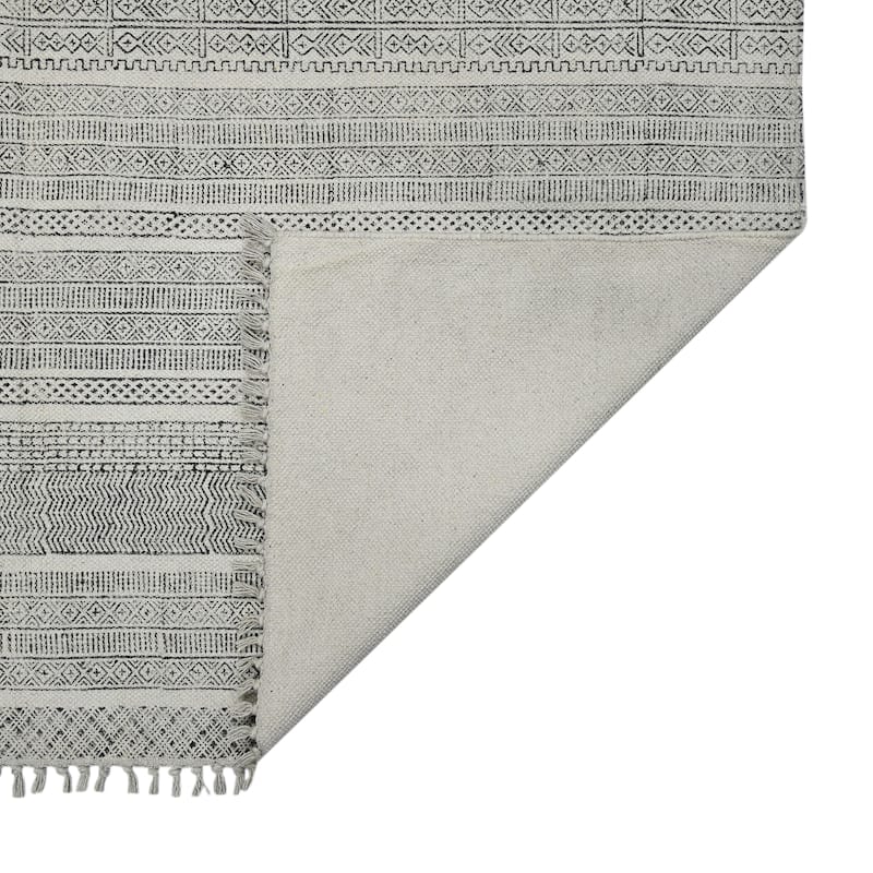 Magi Dianne Handmade Flatweave Cotton Geometric Rug