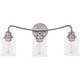 preview thumbnail 2 of 6, Quoizel Rover Polished Antique Nickel 3-light Bath Light
