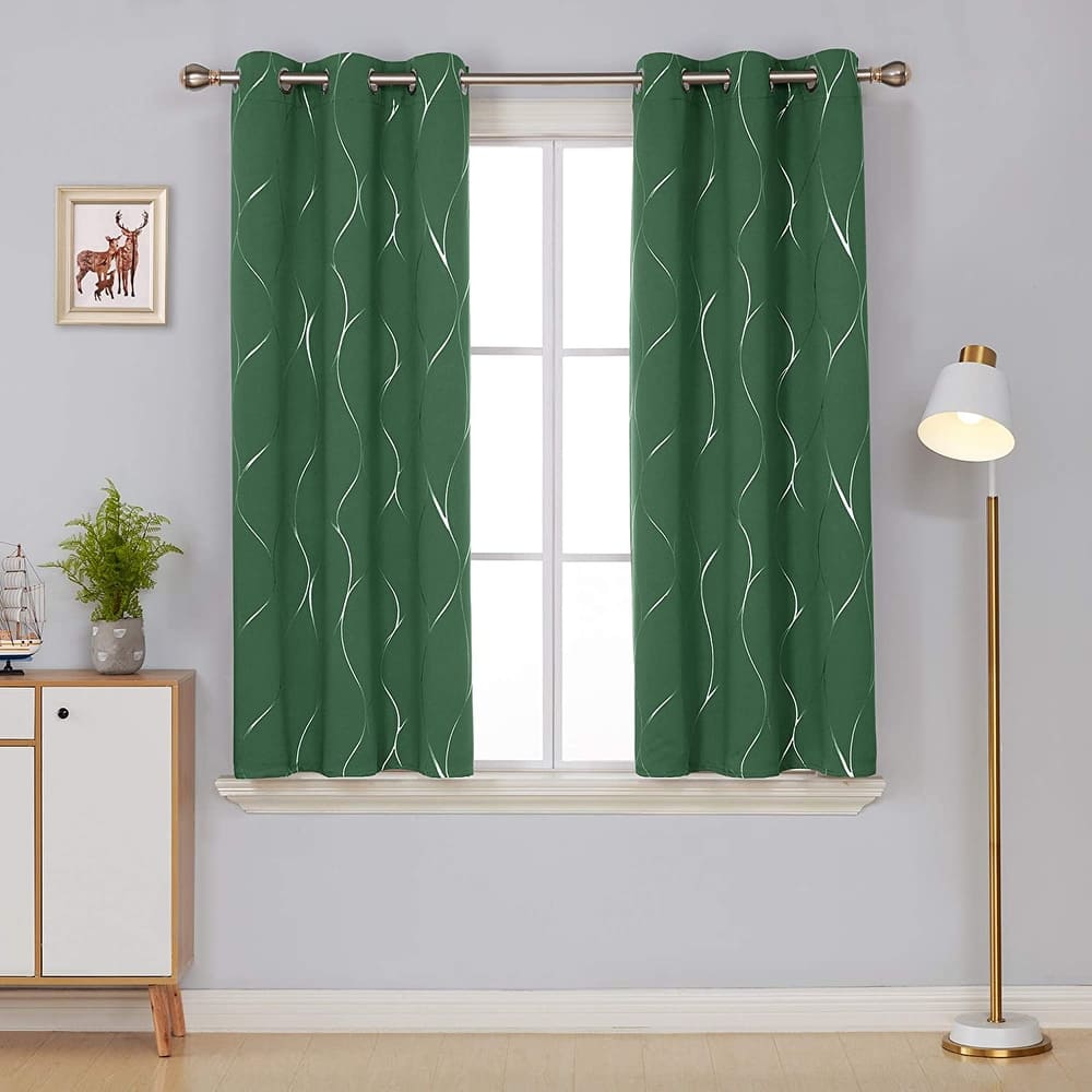 Deconovo Silver Line 42 Width Curtain Panel Pair (2 Panel)