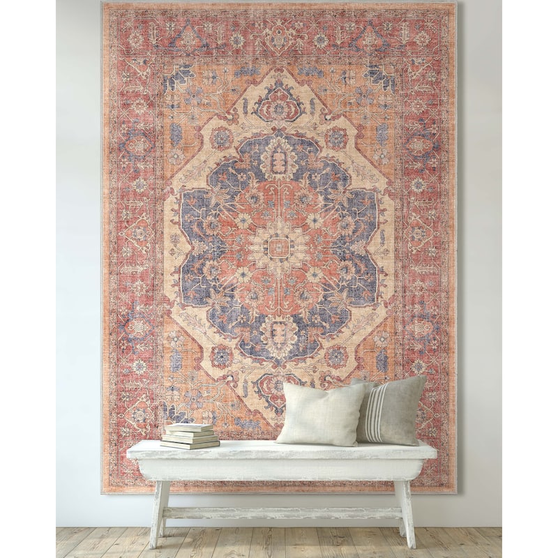 Well Woven Apollo Antigua Persian Oriental Machine Washable Area Rug