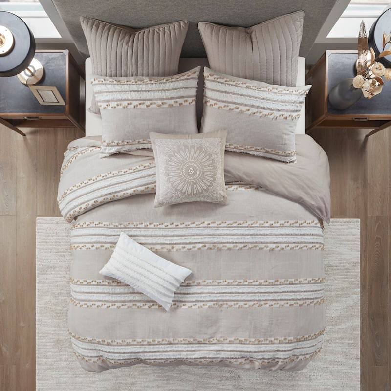 INK+IVY Sofia Cotton Embroidered Decorative Square Pillow