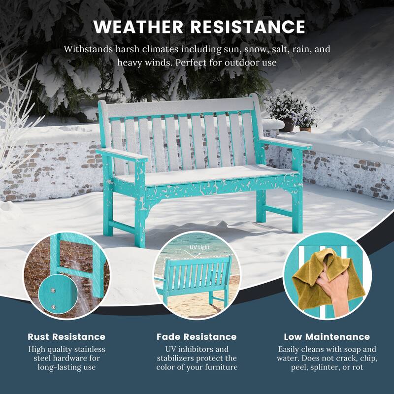 Laguna Poly 51 Inch Garden Bench