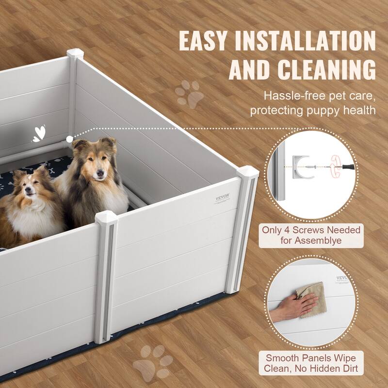 Dog Whelping Box,Whelping Box for Dogs and Puppies, White