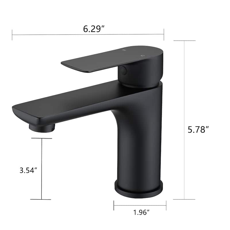 Single Handle Bathroom Sink Faucet with Ceramic Valve Core and Aerator, Rust Proof, Anti Fingerprint, Splash Proof, Silent