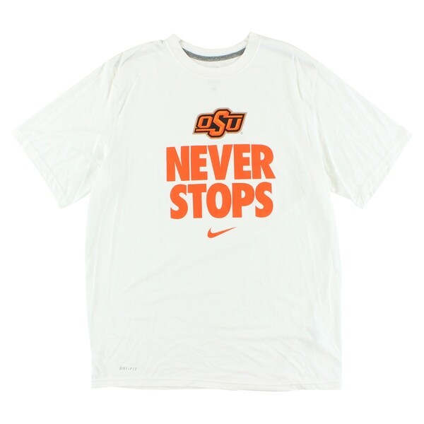 orange black and white nike shirt