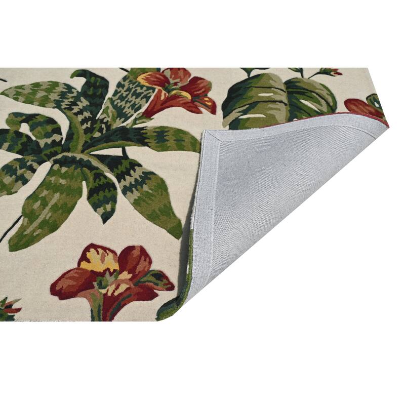 Domani Saunt Hand Tufted Wool Modern Tropics Area Rug