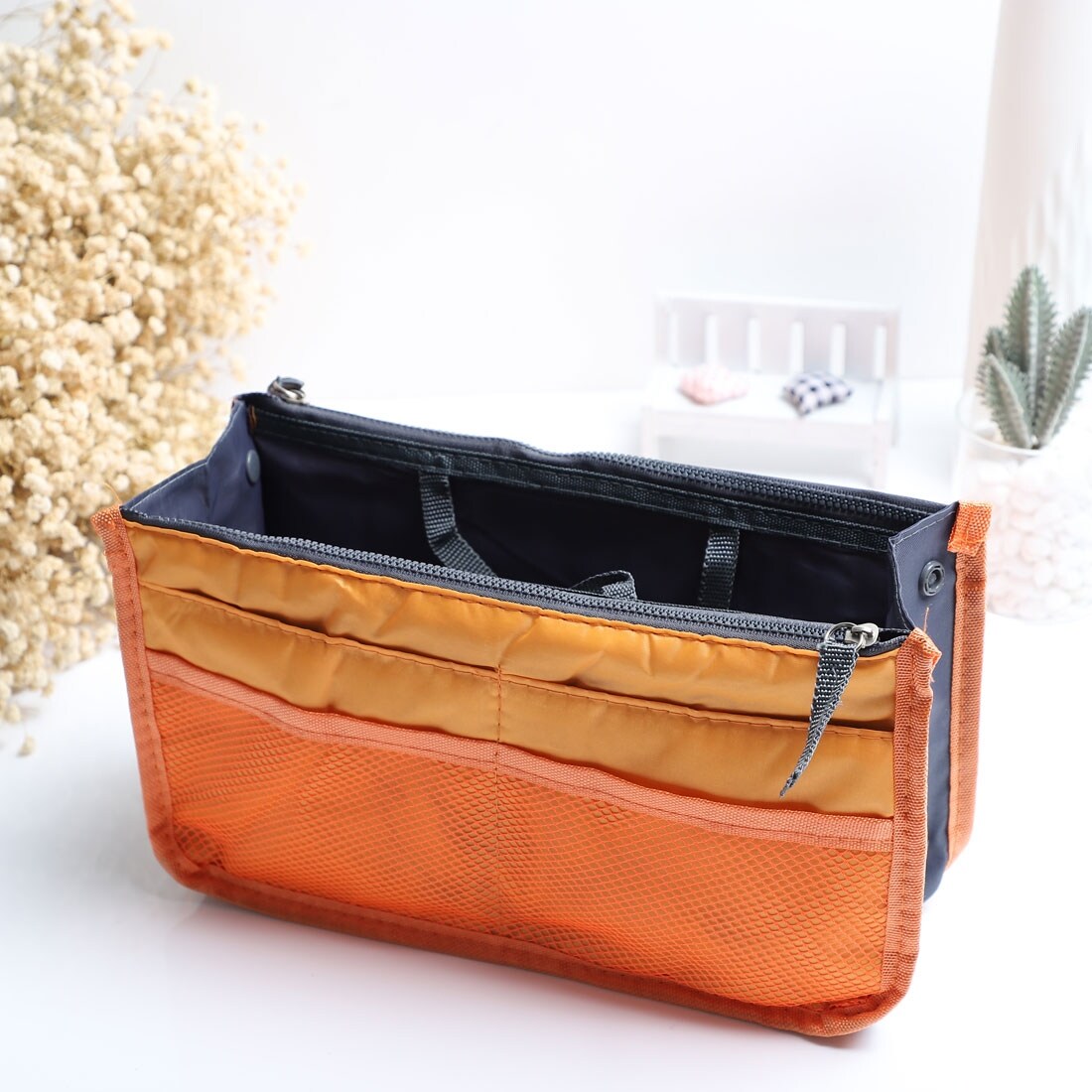Cosmetic Makeup Storage Handbag Tote Insert Purse Organizer Pouch Bag