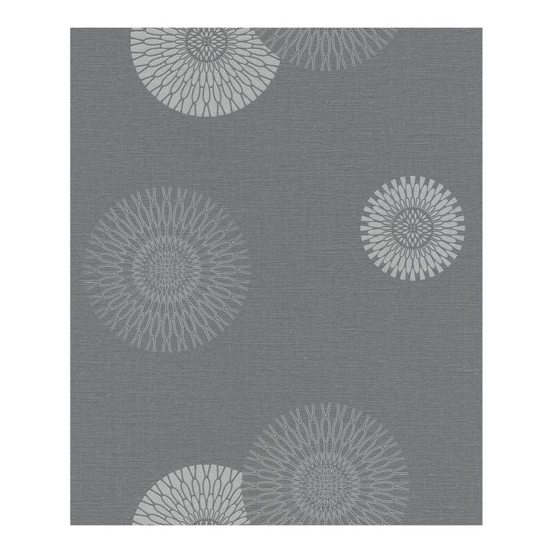Rasch Eliel Grey Medallion Wallpaper - 20.5 x 396 x 0.025