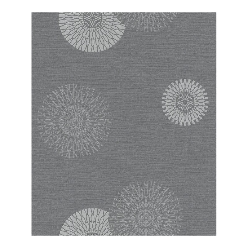 Rasch Eliel Grey Medallion Wallpaper - 20.5 x 396 x 0.025