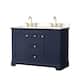 Option Dark Blue / White Quartz Top / Brushed Gold