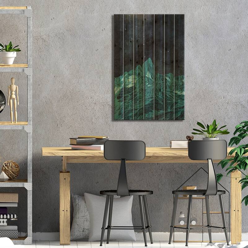 A Line In The Dark Print On Wood by Coralie Huon - Multi-Color