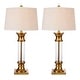 preview thumbnail 13 of 26, JONATHAN Y Stevens 32" Metal/Glass LED Table Lamp, Bronze (Set of 2)